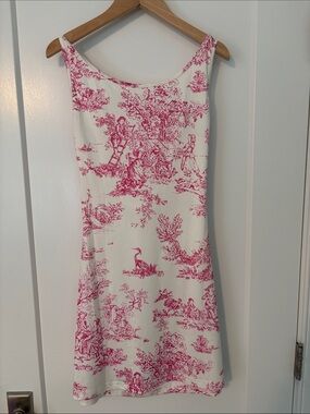 Cider Pink & Ivory Toile Slip Dress, Size XS